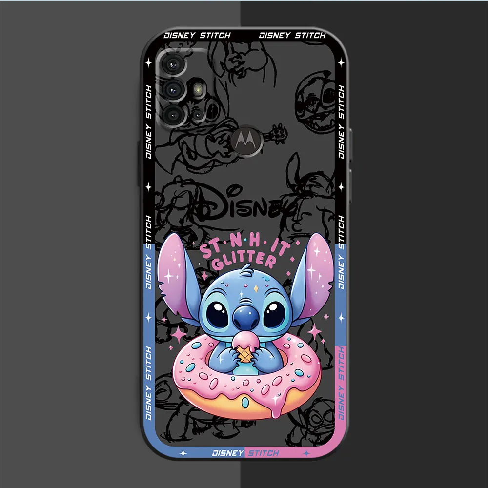 TPU Soft Case for Motorola Moto One Fusion Plus Edge 20 Pro Edge 40 Pro Edge 30 Neo G9 Plus G200 5G Disney Stitch Lovely Cover