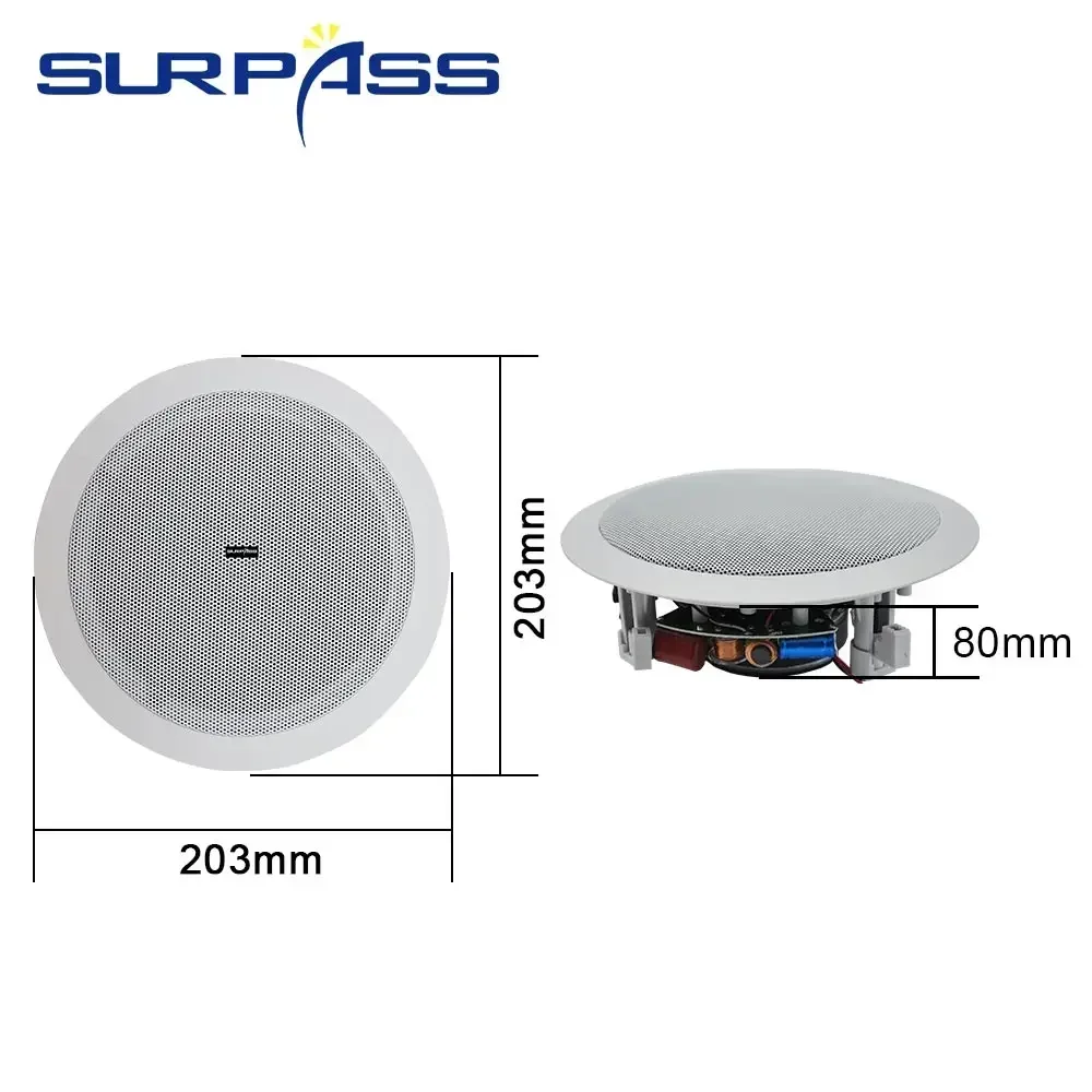 6inch Home Ceiling studio speaker 30W Recessed Passive Speaker Good In-ceiling Speaker System for HouseTheater Apartment monitor