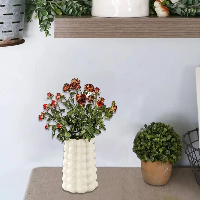 Flower Pot Mold Silicone Succulent Flowerpot Plant Vintage Mould Concrete Cement 3XUA