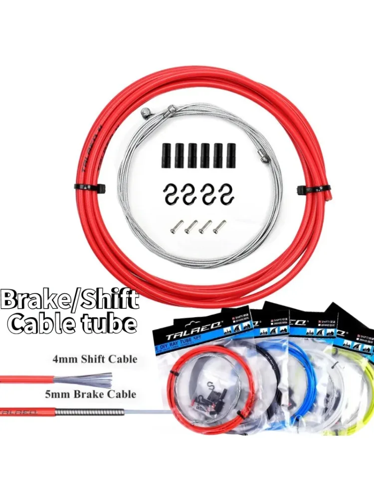 AliExpress 2m/2.5m Bicycle Brake /Shift Cable Tube Case Kits 4mm/5mm Mountain Road Bike Brake/Shift Derailleur