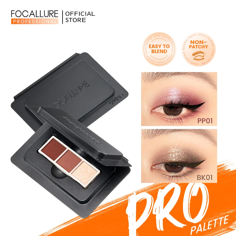 FOCALLURE Matte Eyeshadow Palette Soft Smooth Shiny Long-lasting Glitter High Pigment Eye Shadow Powder Palette Makeup Cosmetics