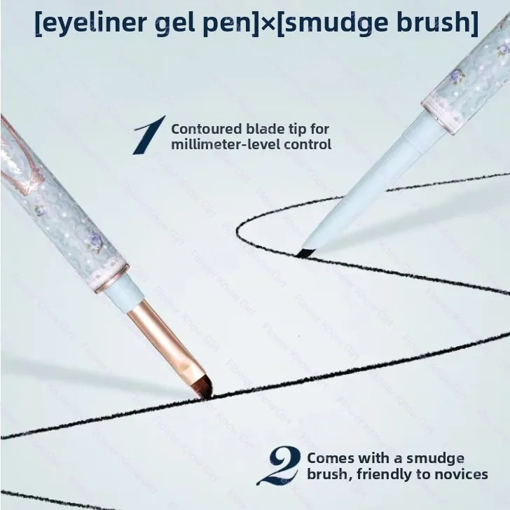 Flower Know Bunny Garden Collection Gel Eyeliner für die unteren Wimpern, Eyeliner zum Konturieren, Eyeliner-Stift, Hasen-Make-up, Kosmetik
