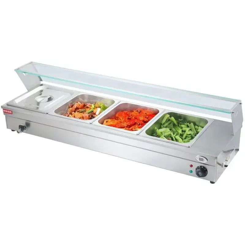 Commercial Electric Soup Warmer 304 Stainless Steel Food Heater for Catering Restaurant Kitchen Equipment Buffet Serving Pot