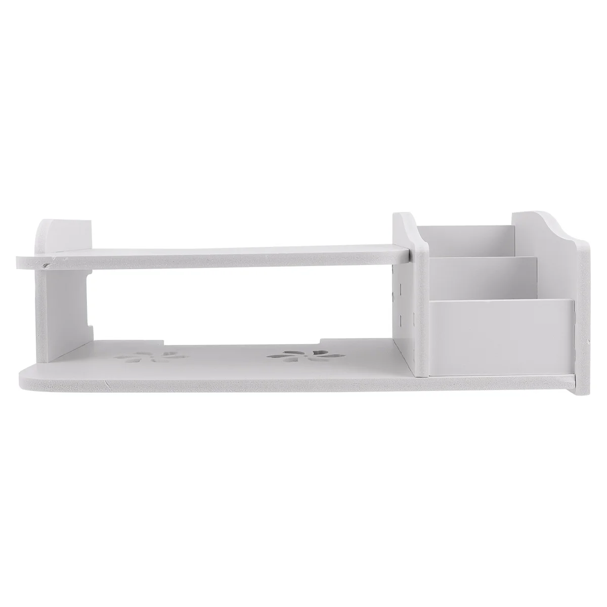 Wall Mount Floating Shelf Console Stand WIFI Routers Remotes Control Holder Organize Bracket for Home Living Room O