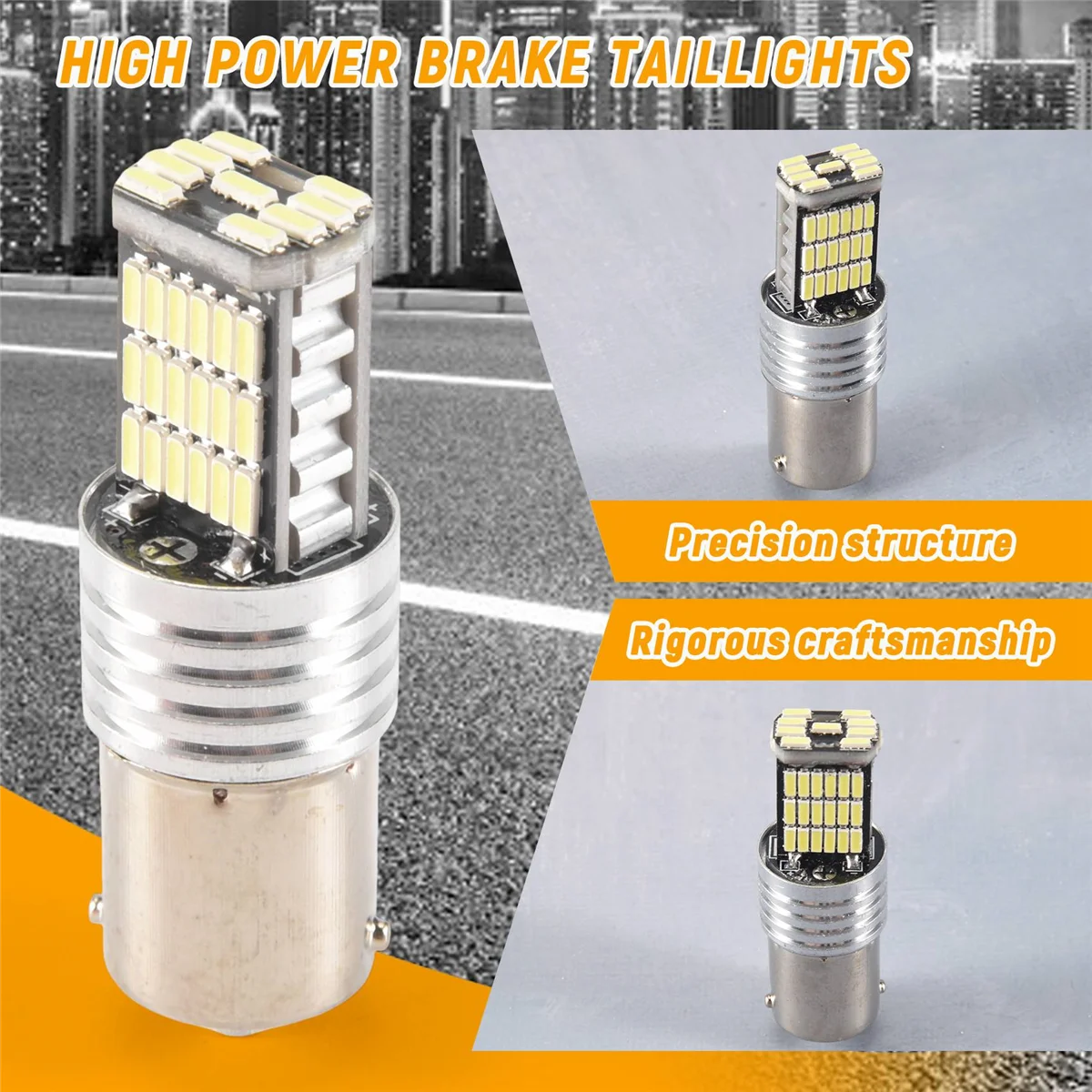 Enquêter arrière de frein de voiture blanc haute puissance, Canbus 15 SMD, BA15S P21W, 6000K, 2X 1156LED