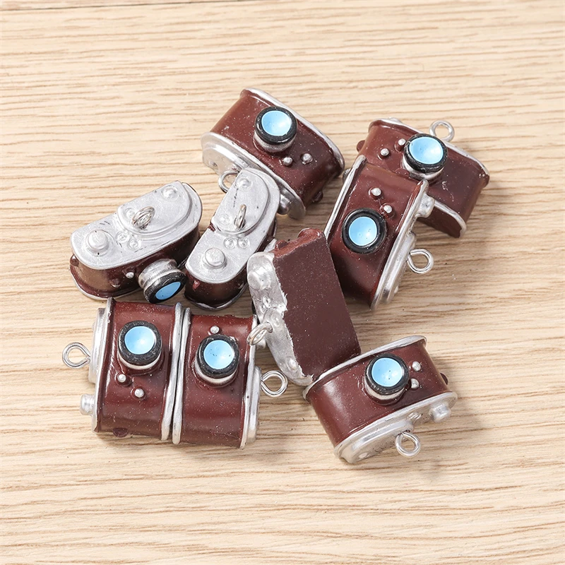 10 Stück 21x16mm Niedliche Kamera-Anhänger aus Harz für Schmuckherstellung, Ohrringe, Halsketten, Armbänder, Zubehör, DIY-Bastelarbeiten, Geschenk – Detail 8