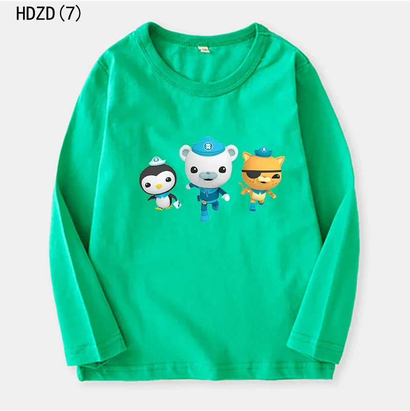 The Octonauts Kids Boys Girls T-shirts Baby Long Sleeve Tops Children Spring Cotton Clothing  Boy Toddler T Shirts