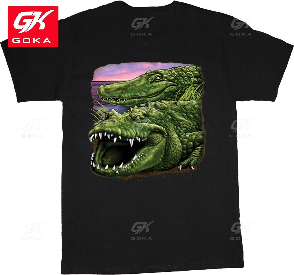 Alligators T-shirt Mens Graphic Cotton Tee Clothing Apparel Alligator Gifts Tees Sleeve Vintage Tops Printed Classic T shirts