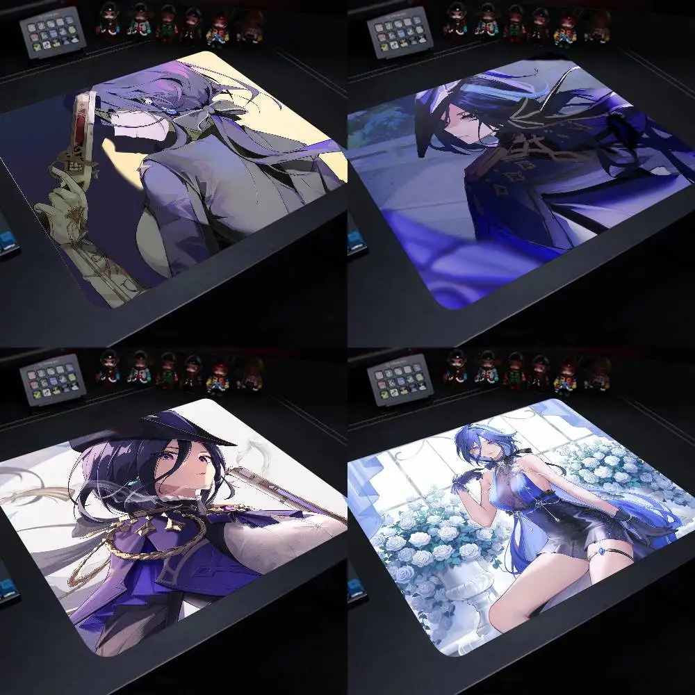 Clorinde Genshin Impact Small Mouse Pad Gaming Laptop Mousepad Gamer Carpet Keyboard Mat Desk Protector