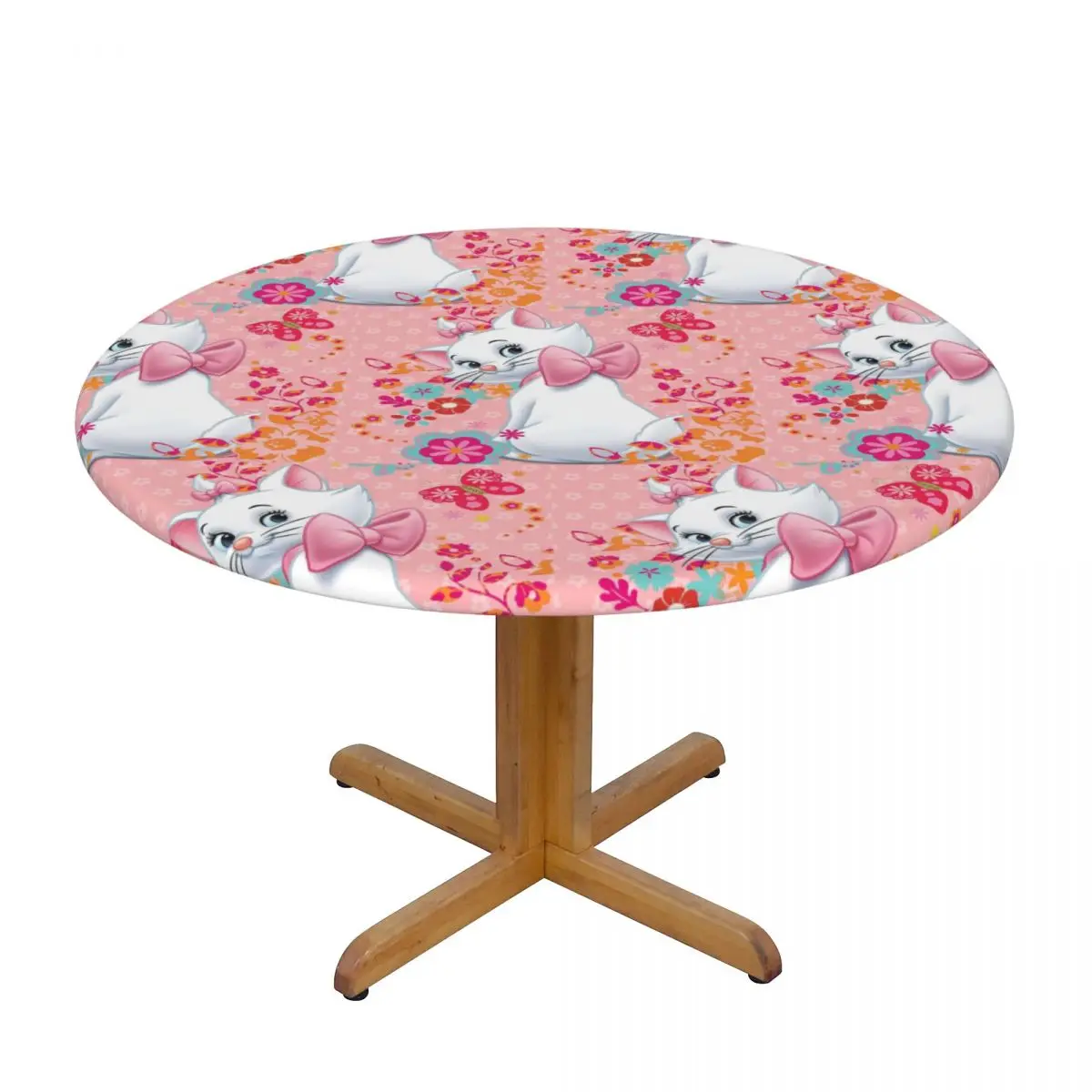 Customized Round Fitted Marie Cat Table Cloth Oilproof Tablecloth 40