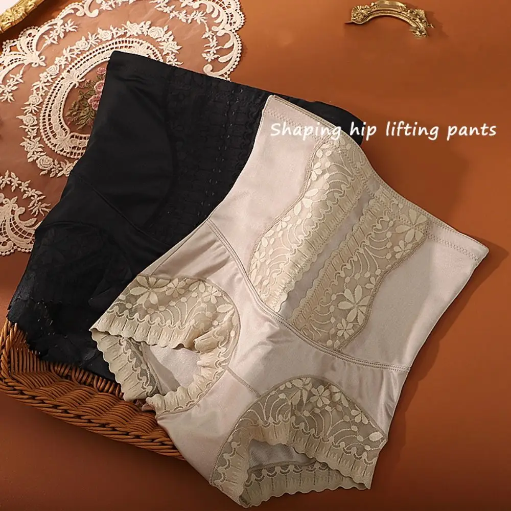

Lace Flower Tummy Control Underwear High Waist Shapers Slimming Underpants Belly Contracting Briefs Butt Lifting Panties Women
