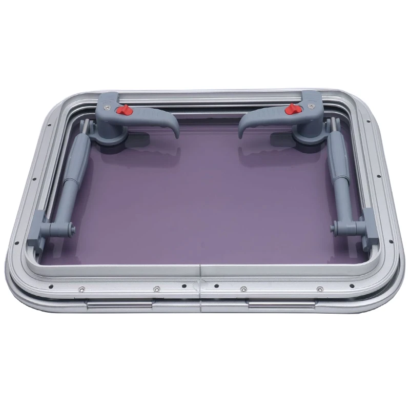 Aluminum Boat Rectangular Hatch Porthole Window Tempered Glass 10 Sizes Marine