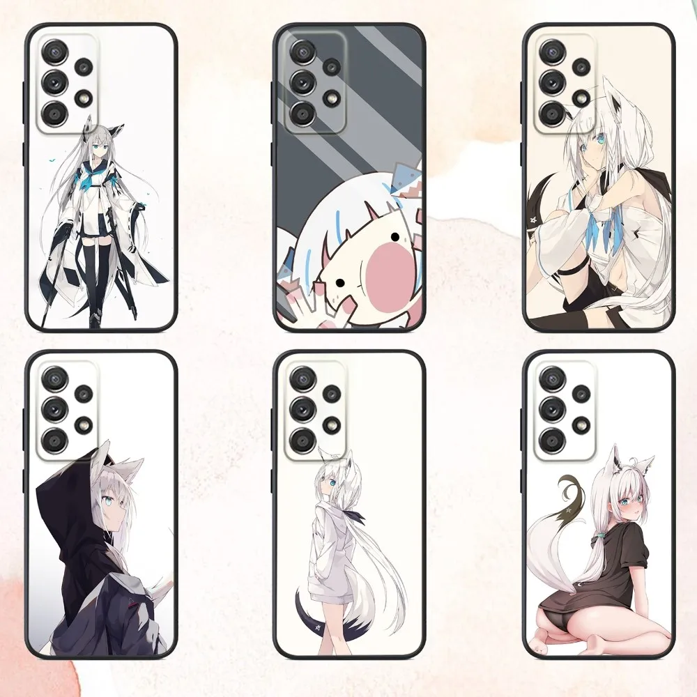 

S-Shirakami Fubuki Phone Case For Samsung S25,S24,S21,S22,S23,S30,Ultra,S20,Plus,Fe,Lite,Note,10,9,5G Black Cover