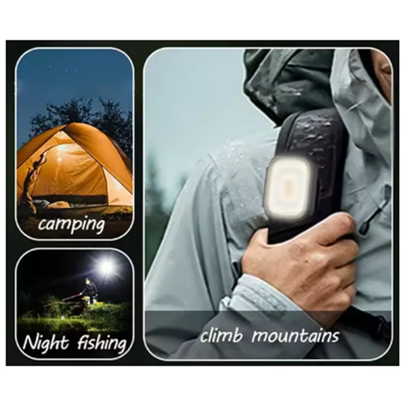 

RMWIN-Powerful 500 Lumen COB Camping Light Rechargeable Magnetic Hands Free Running Lights For Runners Small Flashlights