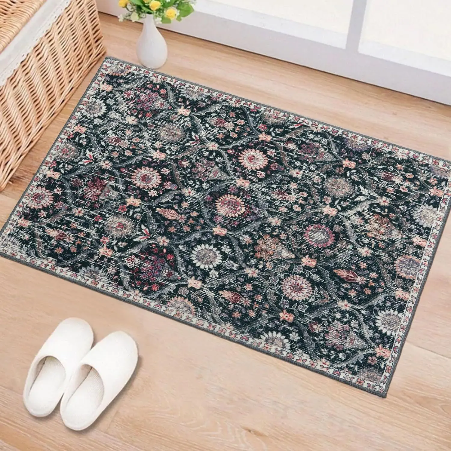 VIKAMA Best-Selling Persian Rug Crystal-Velvet Sofa Cushions For Living Room Stain-Resistant Entrance Hall Mat Home Decorations