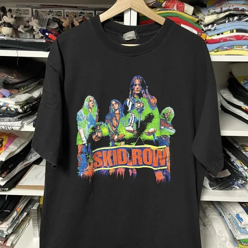 تي شيرت Skid Row Vintage نادر جدًا 1995 Subhuman Beings Tour XL Euro #1
