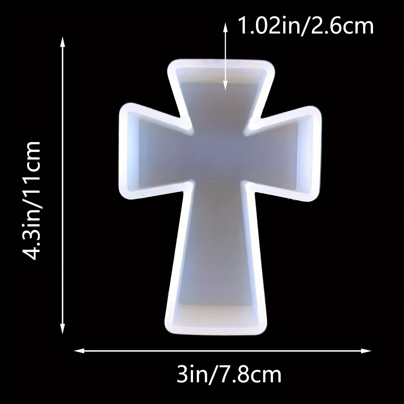 Silikonform Segen Kreuz DIY Herstellung Perlen Seife Kerzen Ton Zement Handwerk Epoxidharz Gießen Silikonmaterial Kerzenform – Detail 7