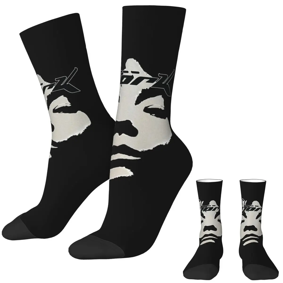 Bjork Homogenic Vintage Face Logo Socks Autumn Black White Stockings Women Men Soft Breathable Socks Running Anti Bacterial Sock