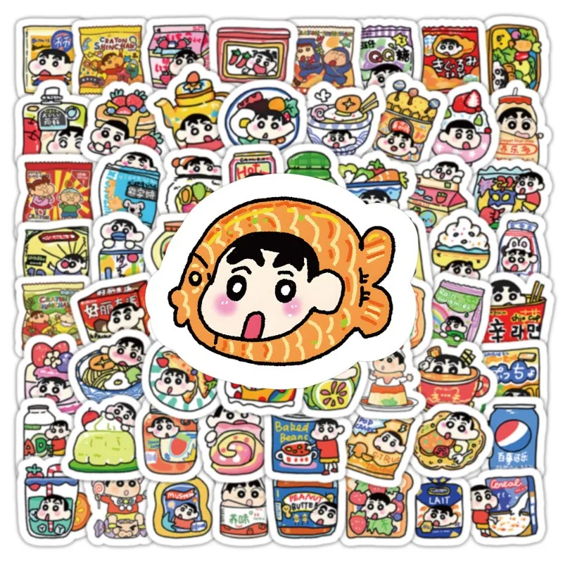 Pegatinas de crayón Shin-chan personalizadas para teléfono móvil, adhesivos creativos para manualidades, decoración de monopatín, nuevo estilo, piezas, 100