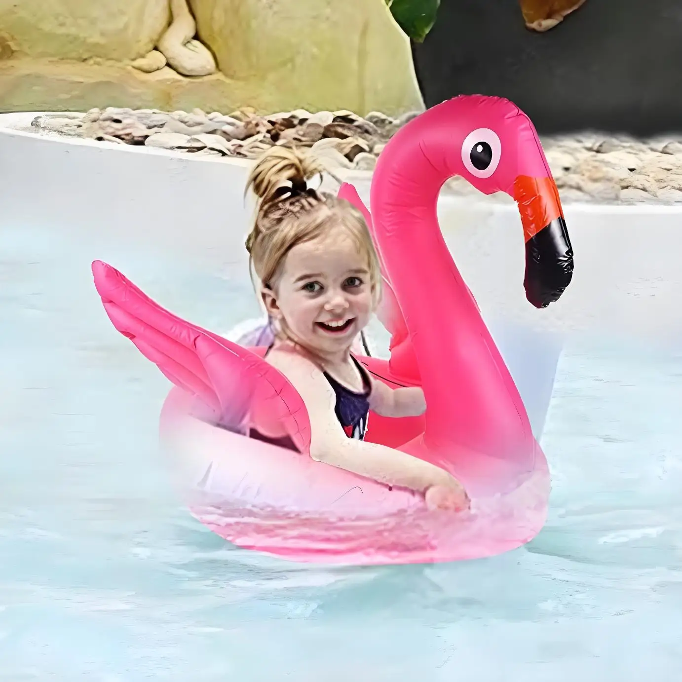 Flamingo inflável piscina brinquedos natação assento flutuante para o bebê verão brinquedos de água inflável anel de natação praia festa equipamentos de água