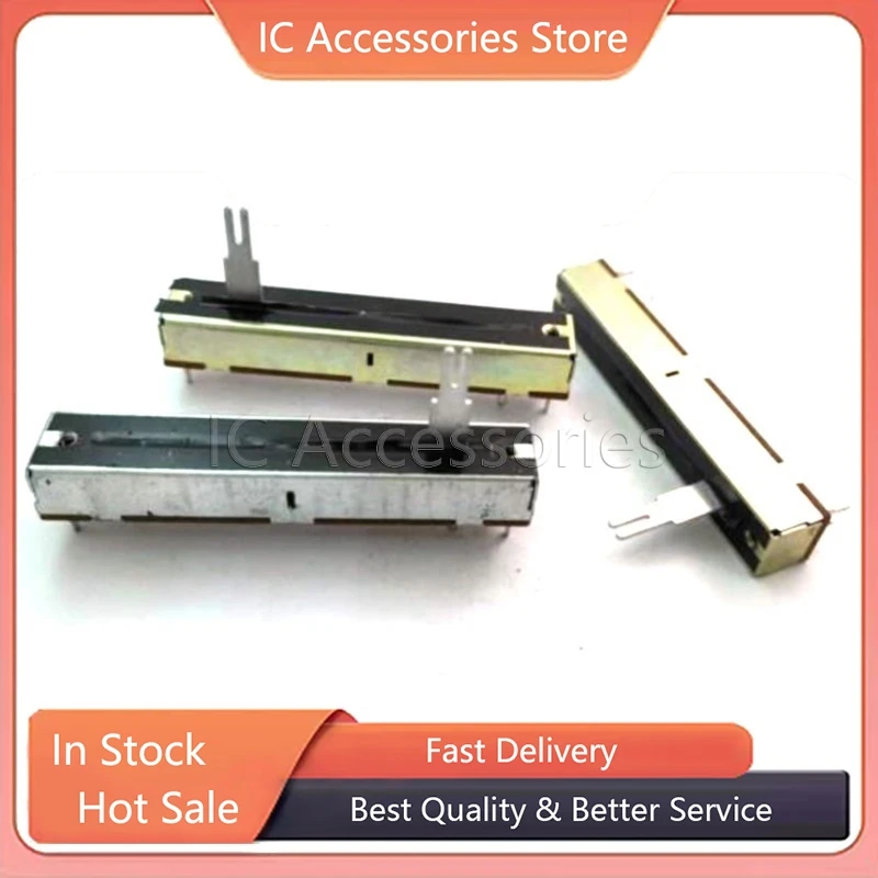 

4Pcs SL458G Straight Slide Potentiometer 73MM Volume Potentiometer A50K B10K 7.3CM Double Mixer Fader 6Pin Handle 20MM
