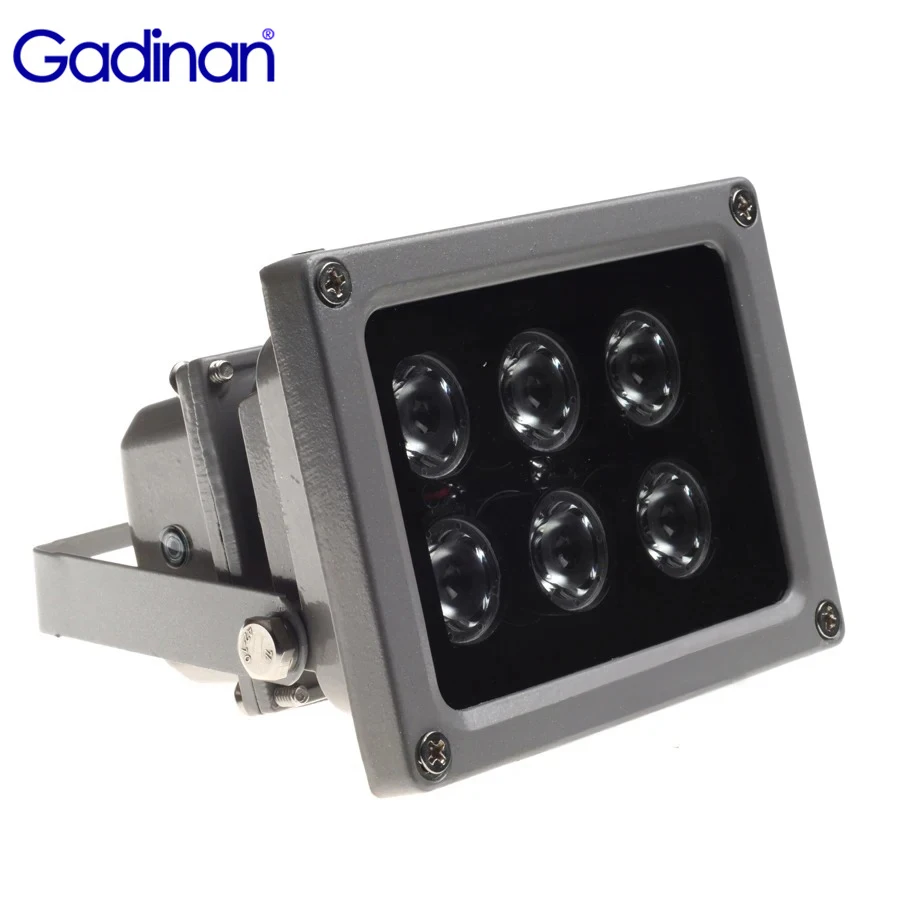 Gadinan CCTV LEDS IR illuminator Outdoor Waterproof Night Vision Infrared lamp 6pcs Array Led IR CCTV Fill Light for CCTV Camera