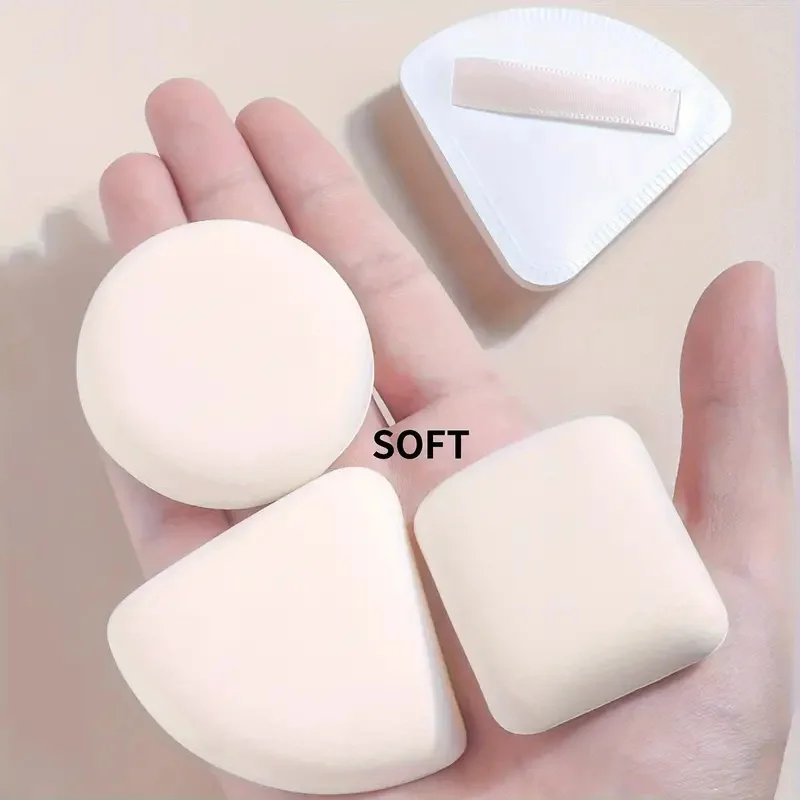 5/10pcs Round Square Triangle Shape Makeup Sponge Puff Dry Wet Dual-use Air Cushion Foundation Powder Puff Korean Beauty Tools