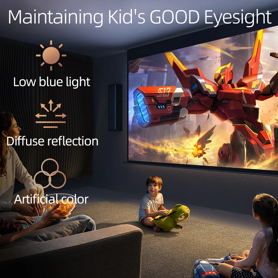 2025 new ultra high definition 5G intelligent projector, 1080P full HD projection without screen, 180 ° rotatable, suitable for