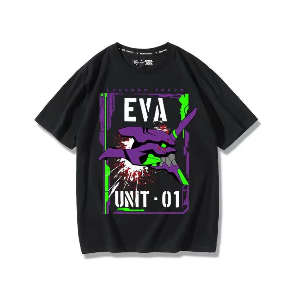 Neon Genesis Evangelion Lilith & NERV Cross Print Black T Shirt