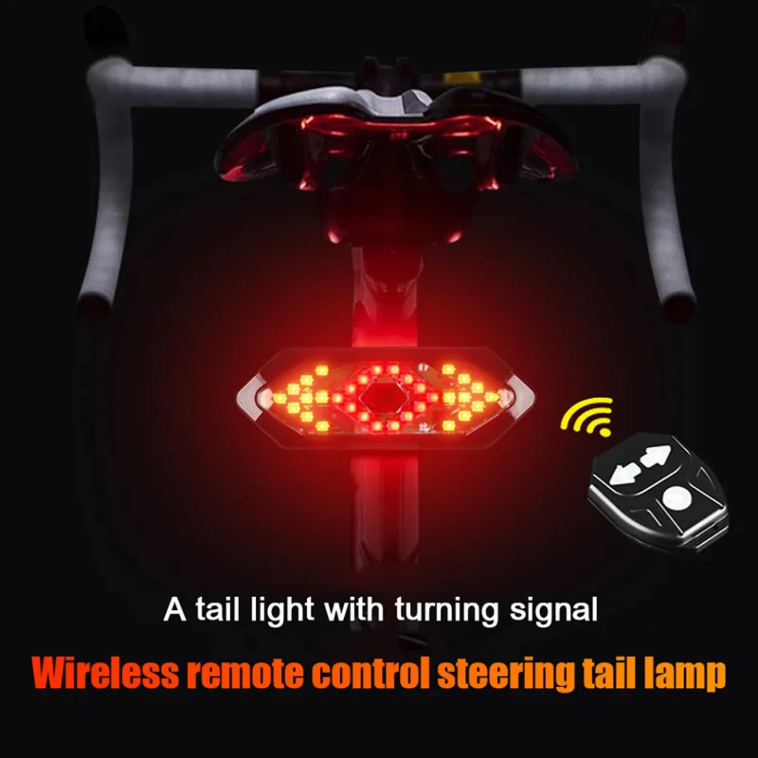 

Turn Signals Bicycle Tail Light Wireless Remote Control USB Bike Rear Light MTB Road Taillight with Bike Bike Accessories Legs