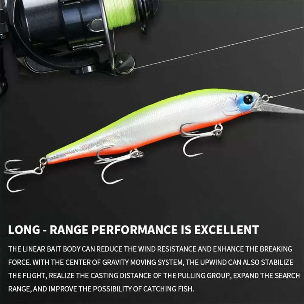 11.5CM/16.7g Crankbaits Striped bass Fish Hooks sinking  Minnow Baits Winter Fishing Minnow Lures