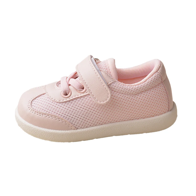 Girls Spring Fashion  Breathable Mesh Pink Purple Sneakers Cute Anti Slip Outdoor Light Weight Casual Sports Shoes EK9S48/EK9S60