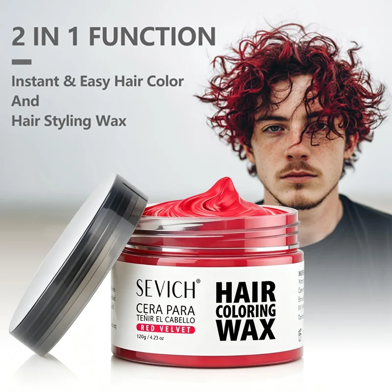 Hair Colour Wax DIY Temporary Hair Color Wax  for Men & Women One-time Hairs Beard and Eyebrows Colour Products