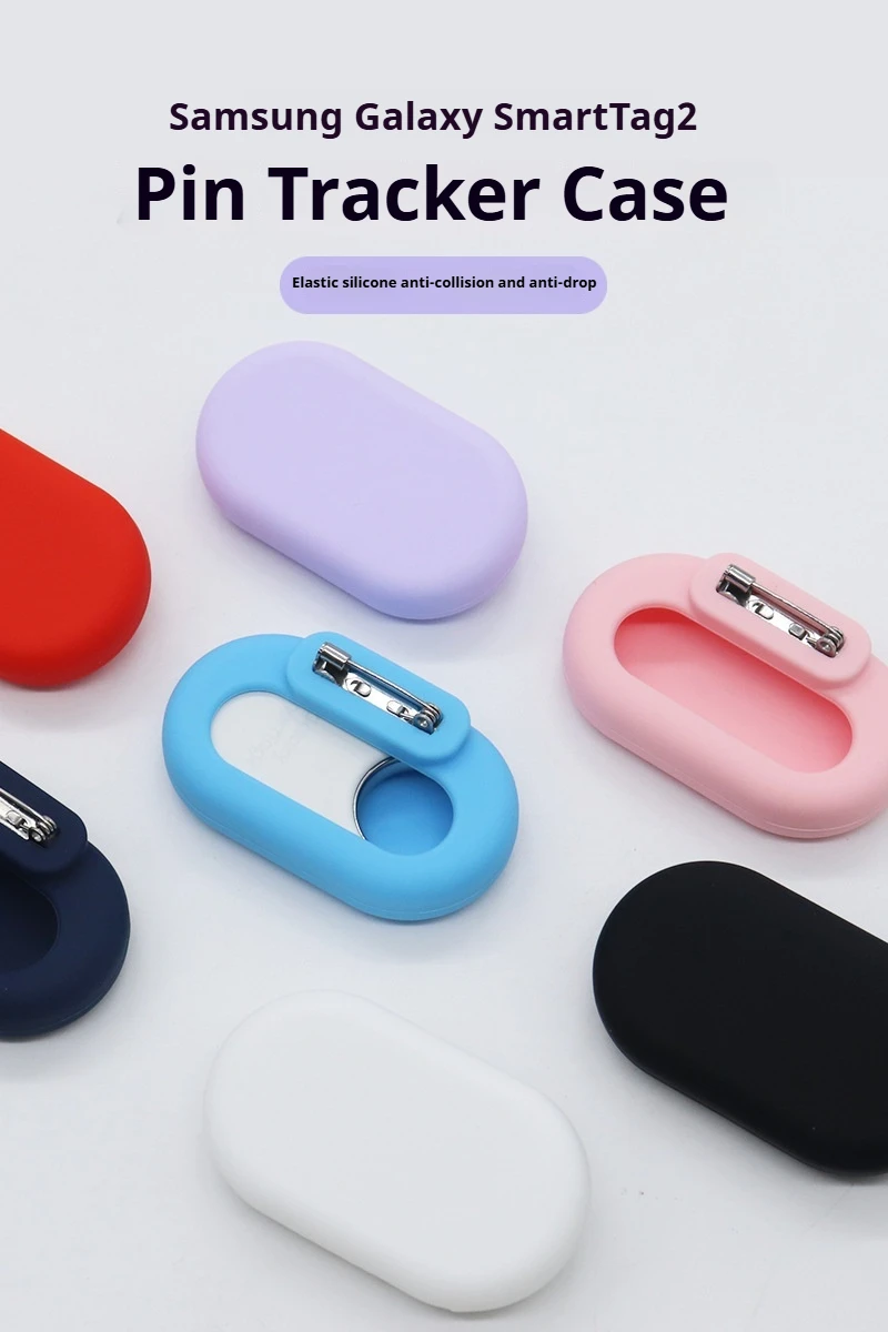 Eayburst Cover für Samsung Galaxy SmartTag2 Hülle mit Pin, rutschfeste weiche Silikonhülle für Kinder, GPS-Tracker-Zubehör – Detail 5