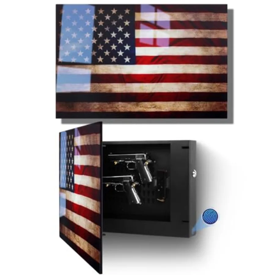 Biometric Hidden Gun Safe for Two Pistols