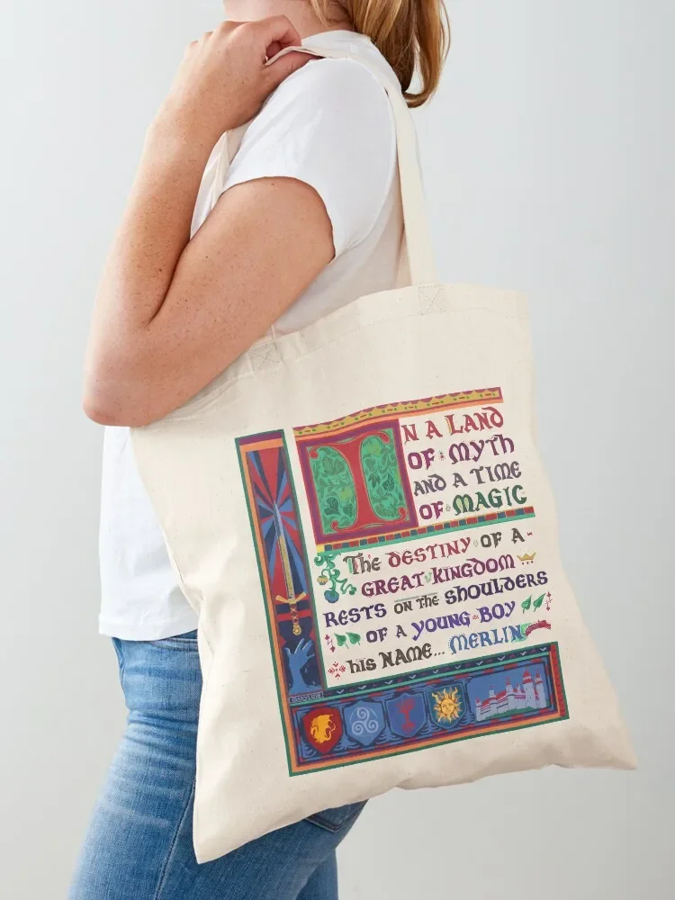 In a land of myth and a time of magic - Merlin Tote Bag Gift bags reusable grocery bags Bag