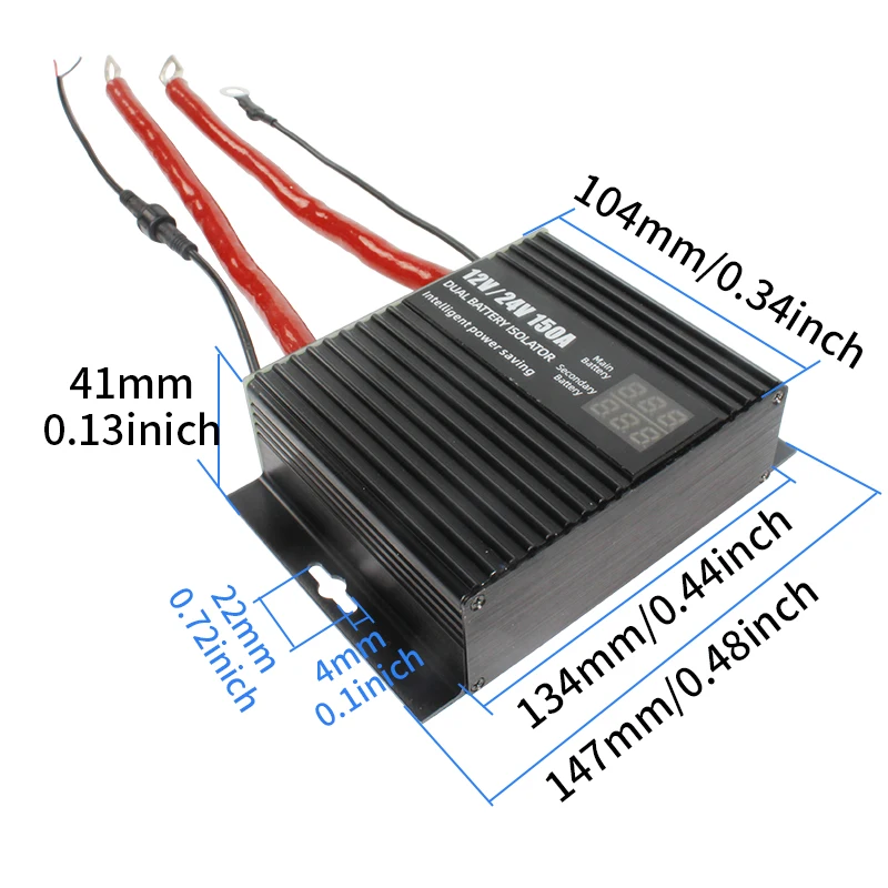 TYTXRV أفضل جودة RV سيارة تعديل ذكي 150A مع عرض الجهد فاصل البطارية المزدوج عازل البطارية #6