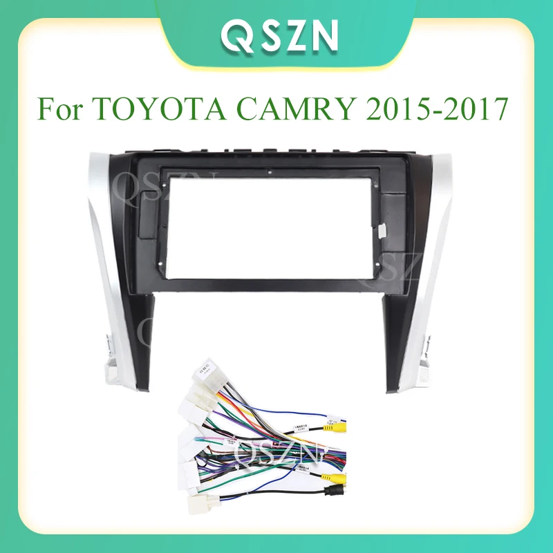 

QSZN Car Accessoires 2 Din 10.1 Inch Radio Fascia DVD GPS MP5 Panel Frame For TOYOTA CAMRY 2015-2017 Dashboard Mount Kit