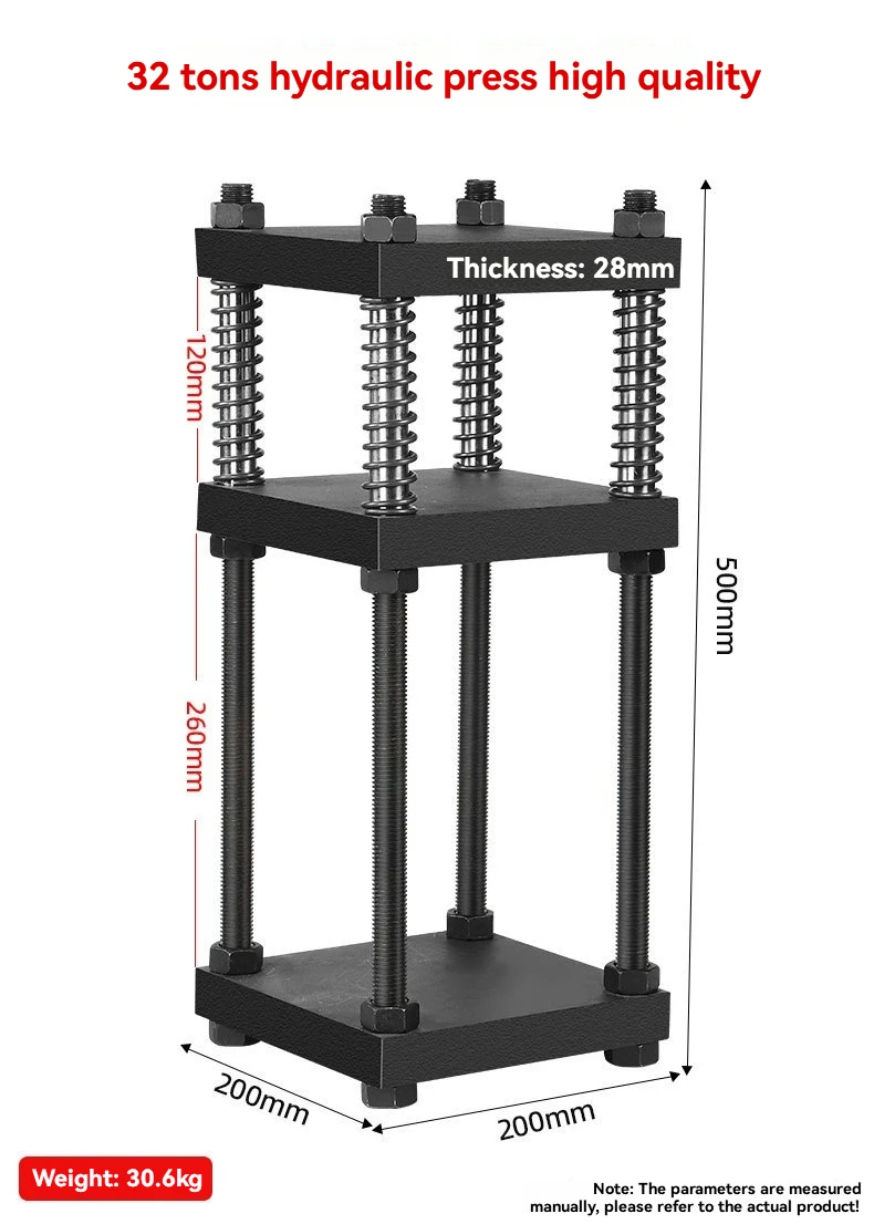New 32T Hydraulic Machine Frame Gold and Silver Jewelry Hydraulic Jack Four-column Cake Pressing Sample Test Tablet