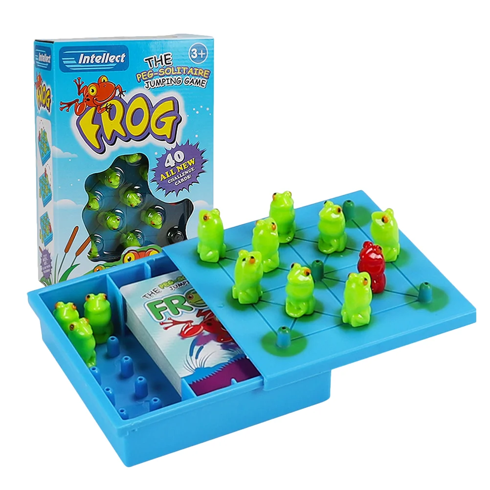 Toy Frog Checkers Child Baby Kids Educational Toys Plastic Reasoning Board Game Early