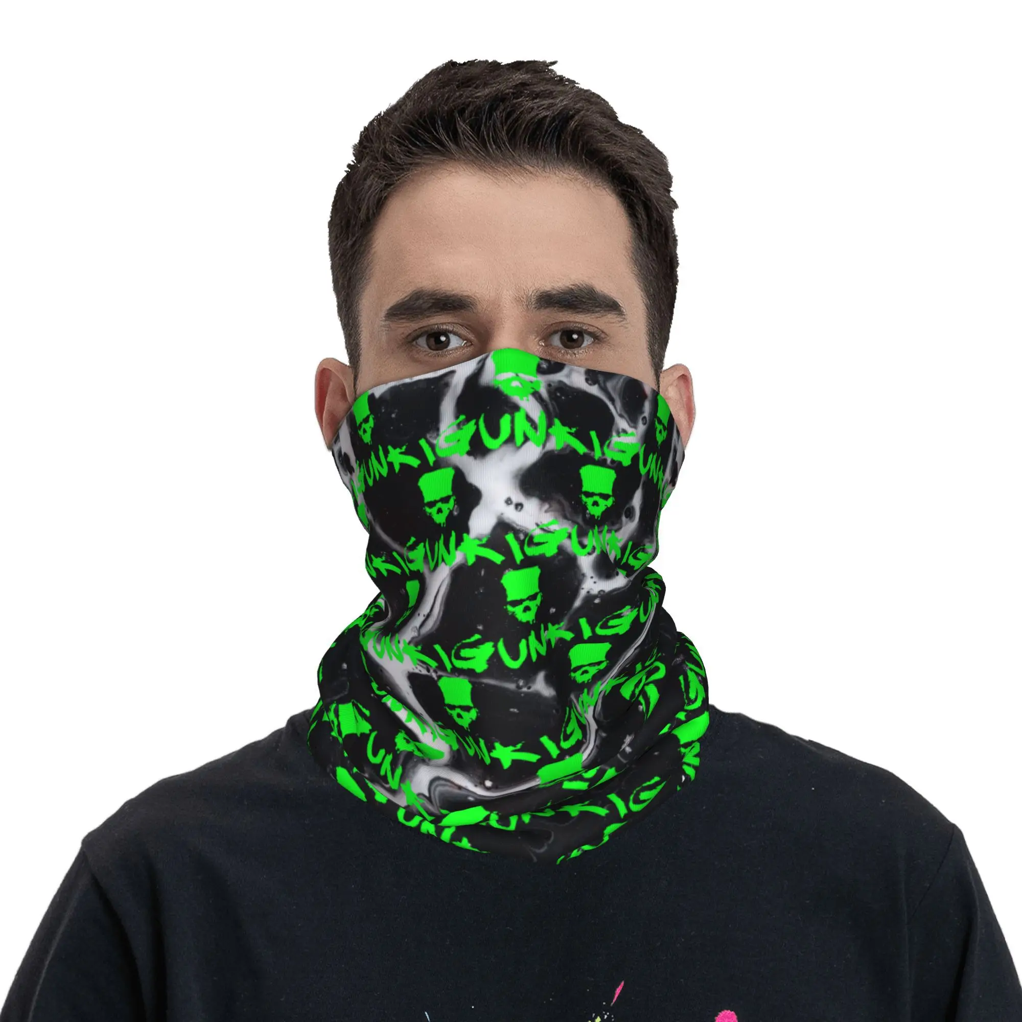 مخصص G-Gunkies الرخام الرقبة الجراب النساء الرجال الأشعة فوق البنفسجية حماية الشتاء باندانا وشاح للتزلج