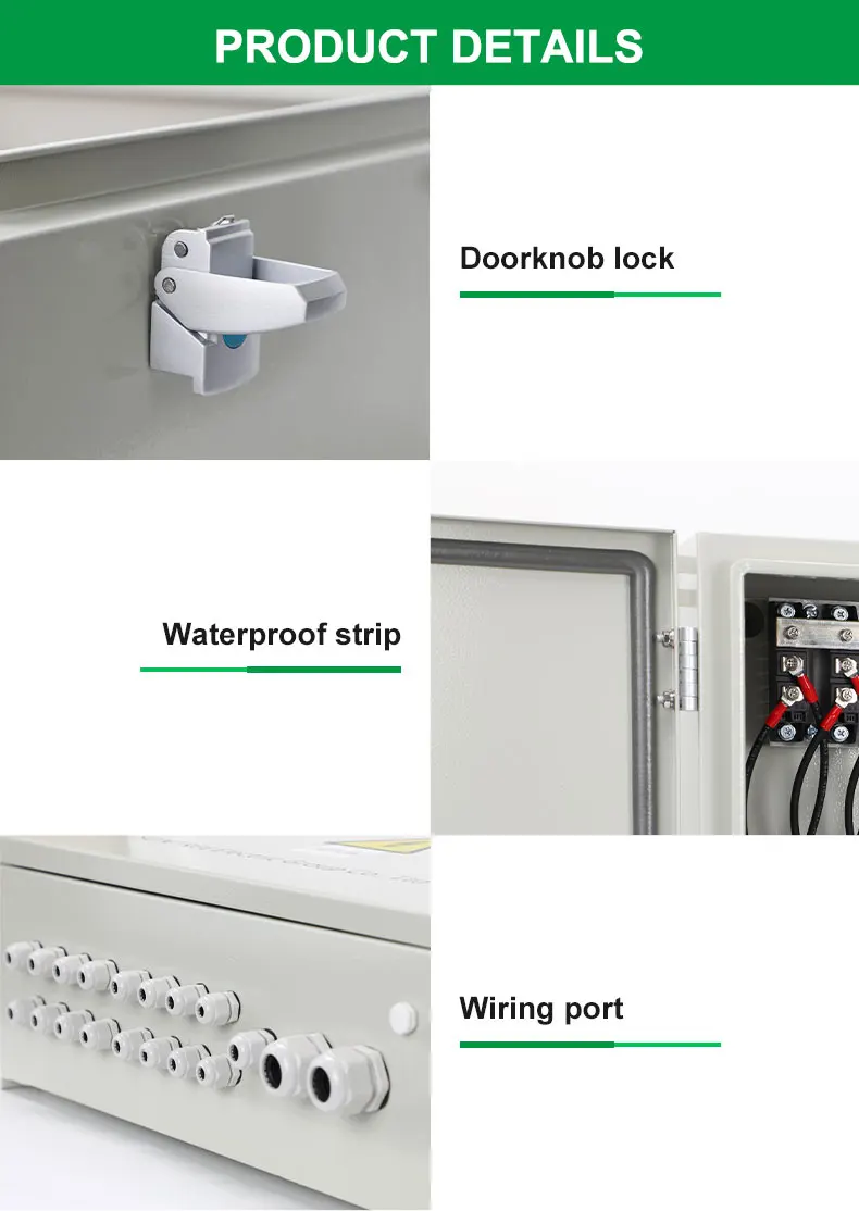 Suntree 8 in 1 Out Metal Solar Strings Junction Box Steel Pv DC Combiner Box 1000v for Photovoltaic System AA - view 5