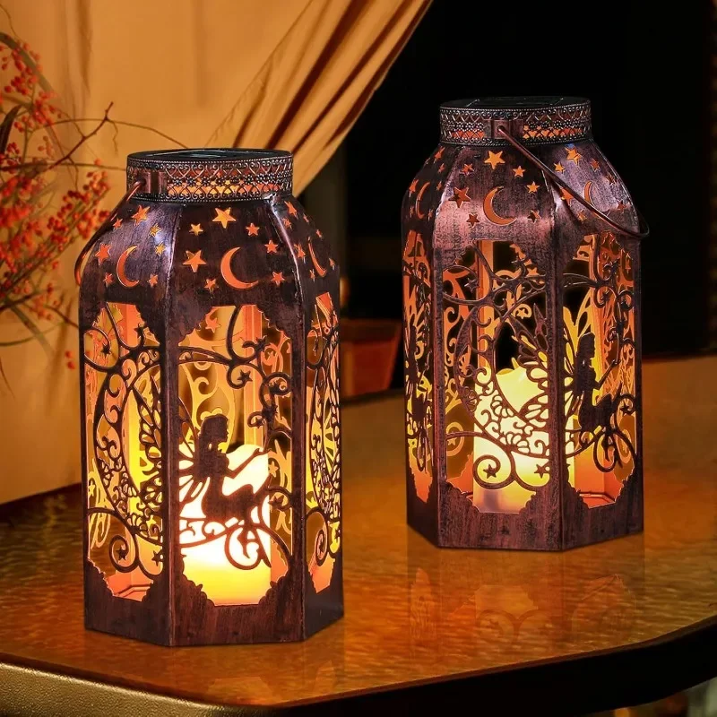 Halloween LED Electronic Candles Ghost Festival Easter Party Arrangement Decorative Ornament Pagoda Wind Lantern Hanging