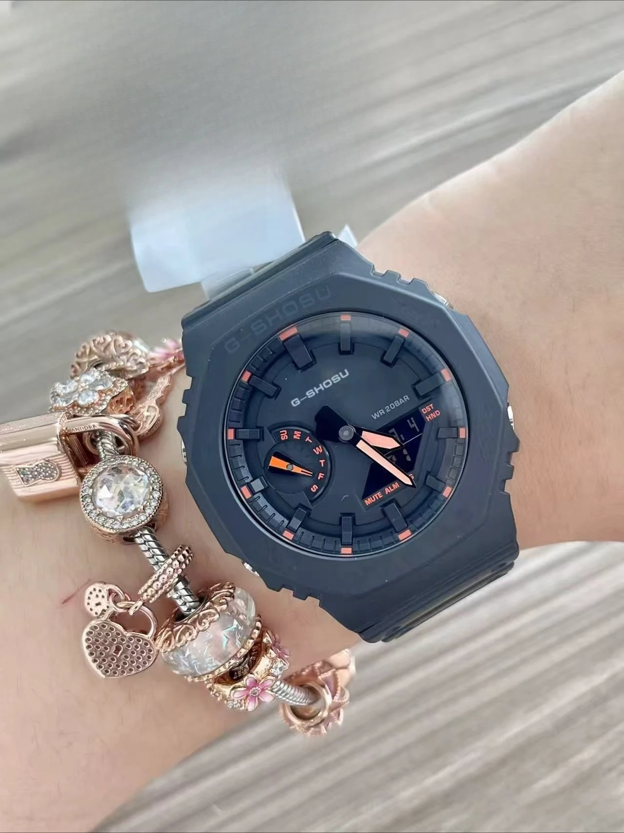 

Sports Digital Electronic Unisex Watch Full Function World Time LED Dual Display Water Resistant Oak Series