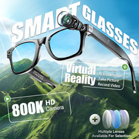 AI HD Camera Smart Music Glasses Make Receive Call Bluetooth Headset Recording Photo Recognition Anti Blue Light UV Sunglasses
