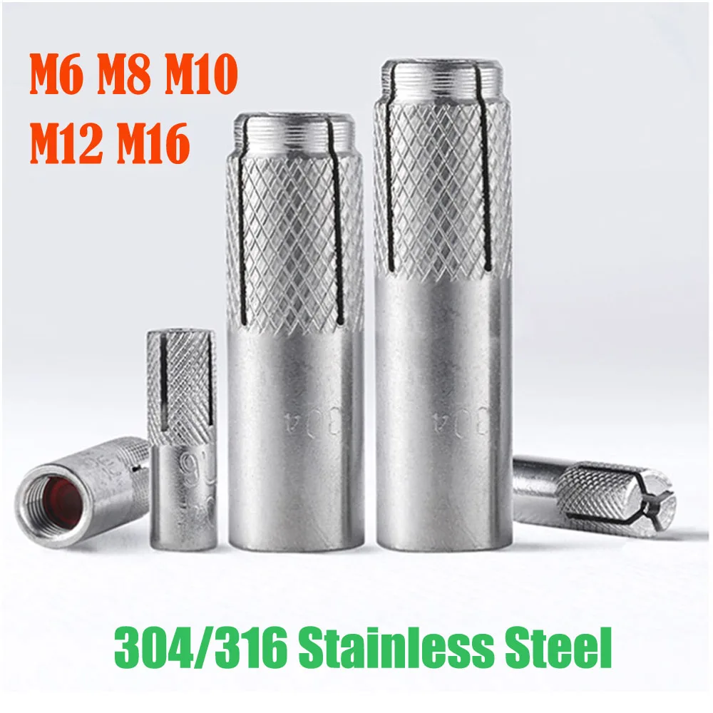 

316/304 Stainless Steel Expansion Screw Internal Expansion Sleeve Bolt Concrete Implosion Top Burst Screws Pipe M6/8/10/12/10/16