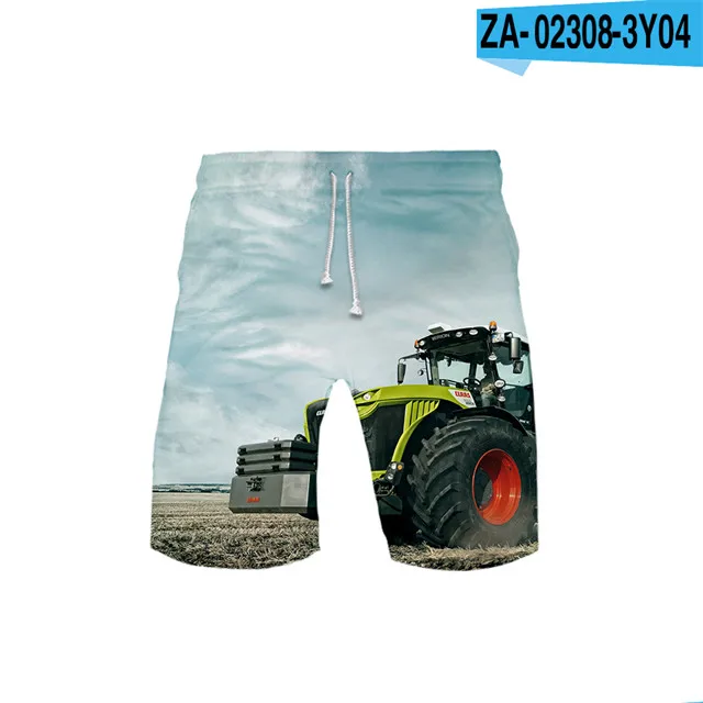 Pantaloncini da bagno per bambini 3d Tractor Trucks Board Short Kids Beach Shorts Boys Masculina costume da bagno pantaloni sportivi slip Boys