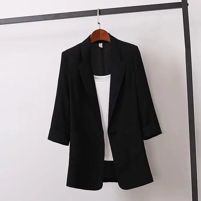 plus Size Women's Casual Suit Jacket 2024 New Korean Style 200 Pounds Western Clothes Large Code Fat Sister Coat