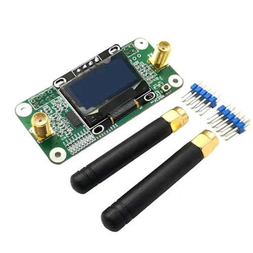 Imagen 2 del producto Nueva versión MMDVM HS Placa de punto de acceso doble dúplex compatible con P25 DMR NXDN con 2 antenas OLED + funda para Raspberry pi Pistar