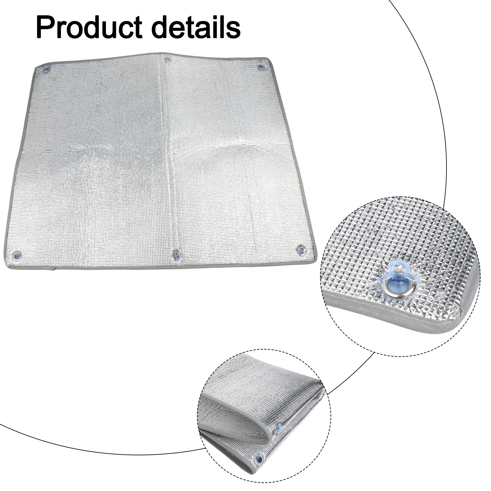 Canvas Aluminum Foil Insulation Installation Suction Cups No-trace Setup Thermal Insulation 8mm Pearl Cotton Layer